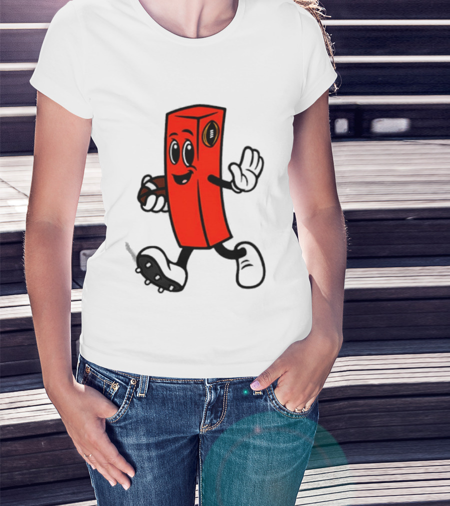 Perry Pylon Football Character With Cigar Walking T-Shirt