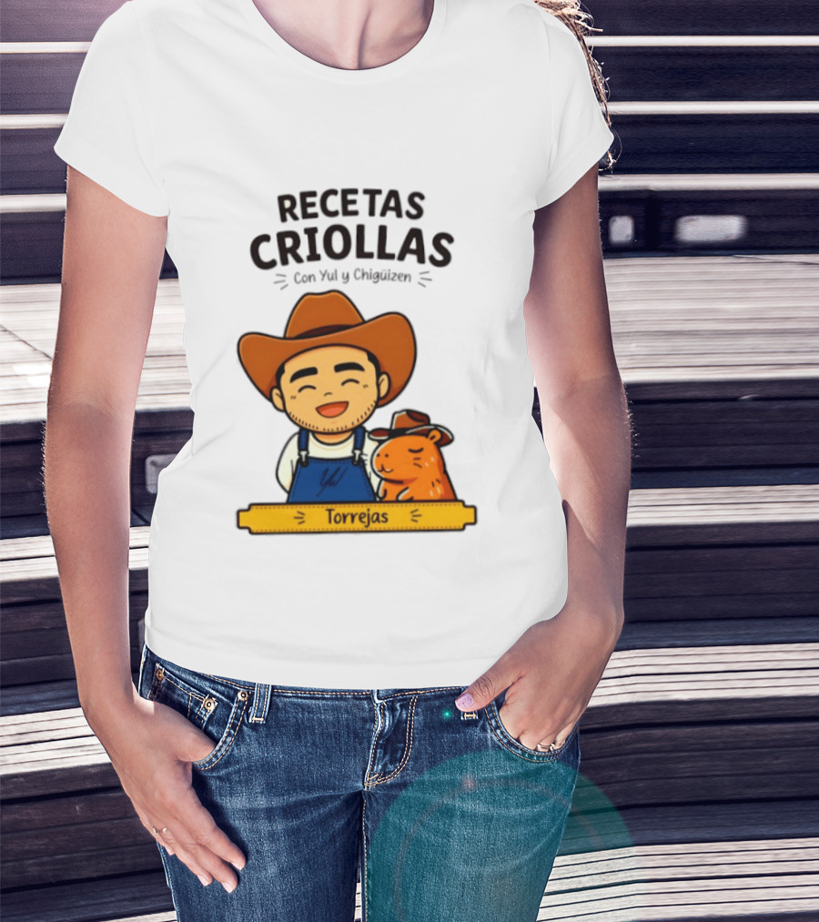 Recetas Criollas Con Yul Y Chigüizen Torrejas Vaquero Y Chigüiro T-Shirt