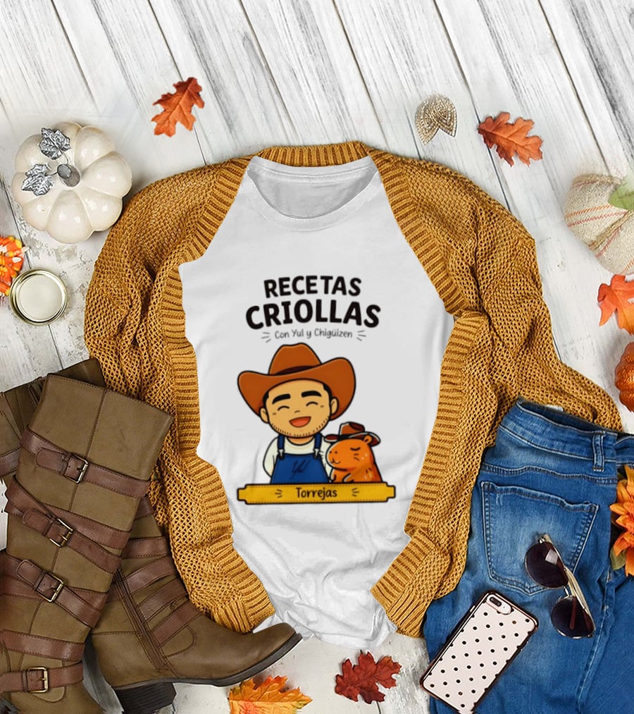 Recetas Criollas Con Yul Y Chigüizen Torrejas Vaquero Y Chigüiro T-Shirt