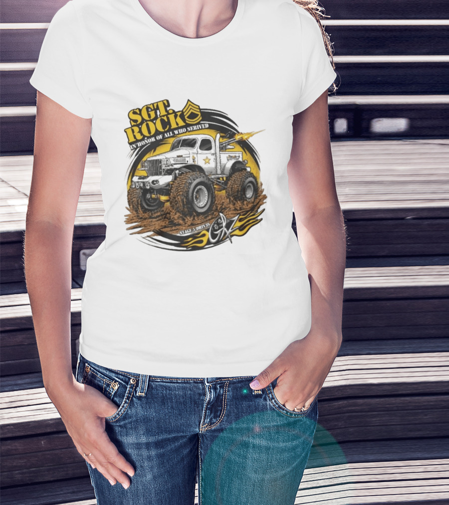 Sgt. Rock In Honor Of All Who Served Stage 5 Drives Oz T-Shirt