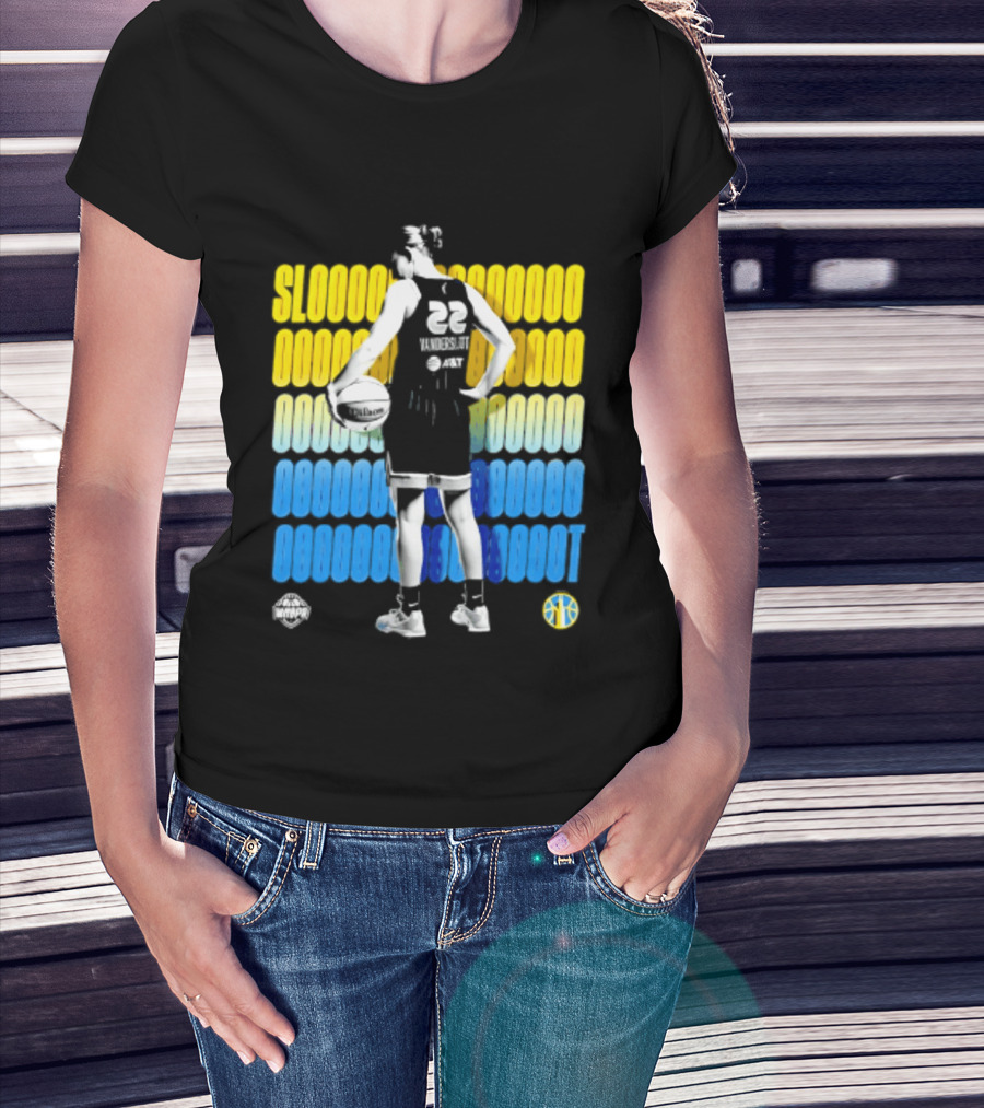 Chicago Sky Courtney Vandersloot Slooty 22 Blue Yellow Basketball T-Shirt