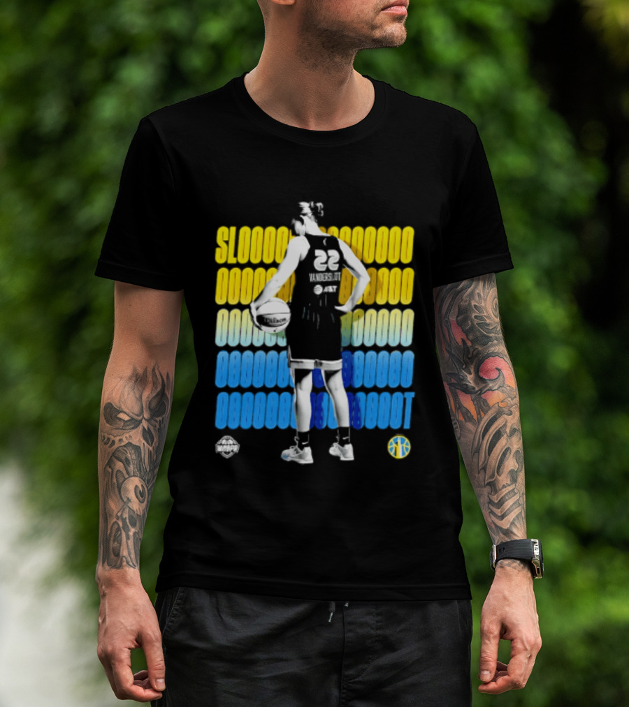 Chicago Sky Courtney Vandersloot Slooty 22 Blue Yellow Basketball T-Shirt