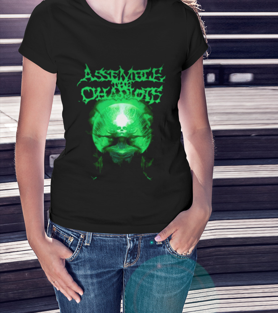 Indiemerchstore Assemble The Chariots Green Divine Glowing Entity T-Shirt