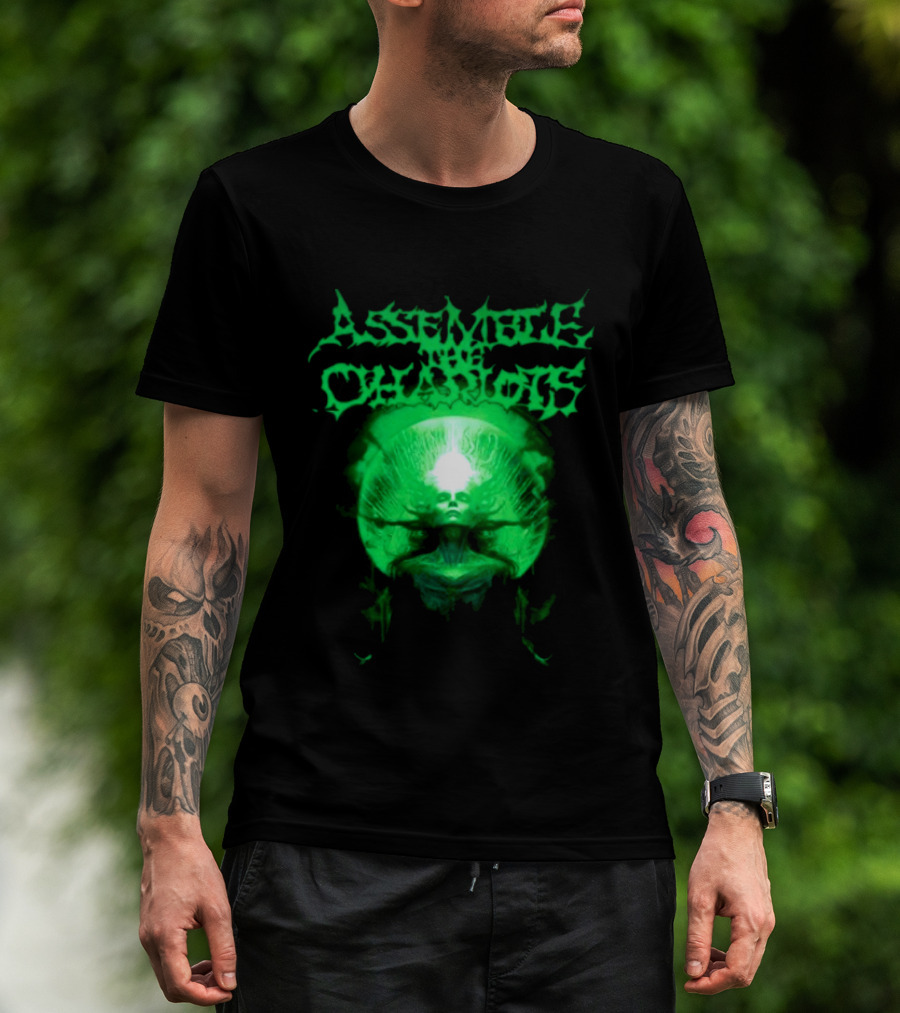 Indiemerchstore Assemble The Chariots Green Divine Glowing Entity T-Shirt