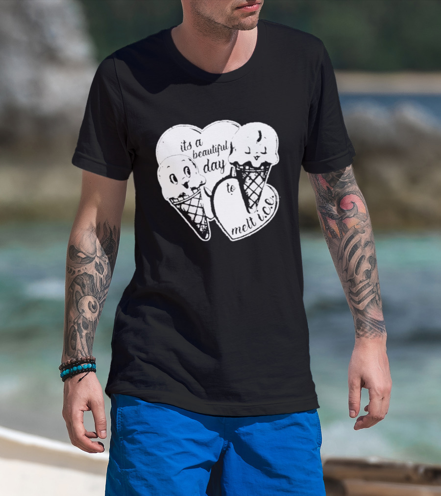 Ice Cream Cones Summer Melt Happy Day T-Shirt