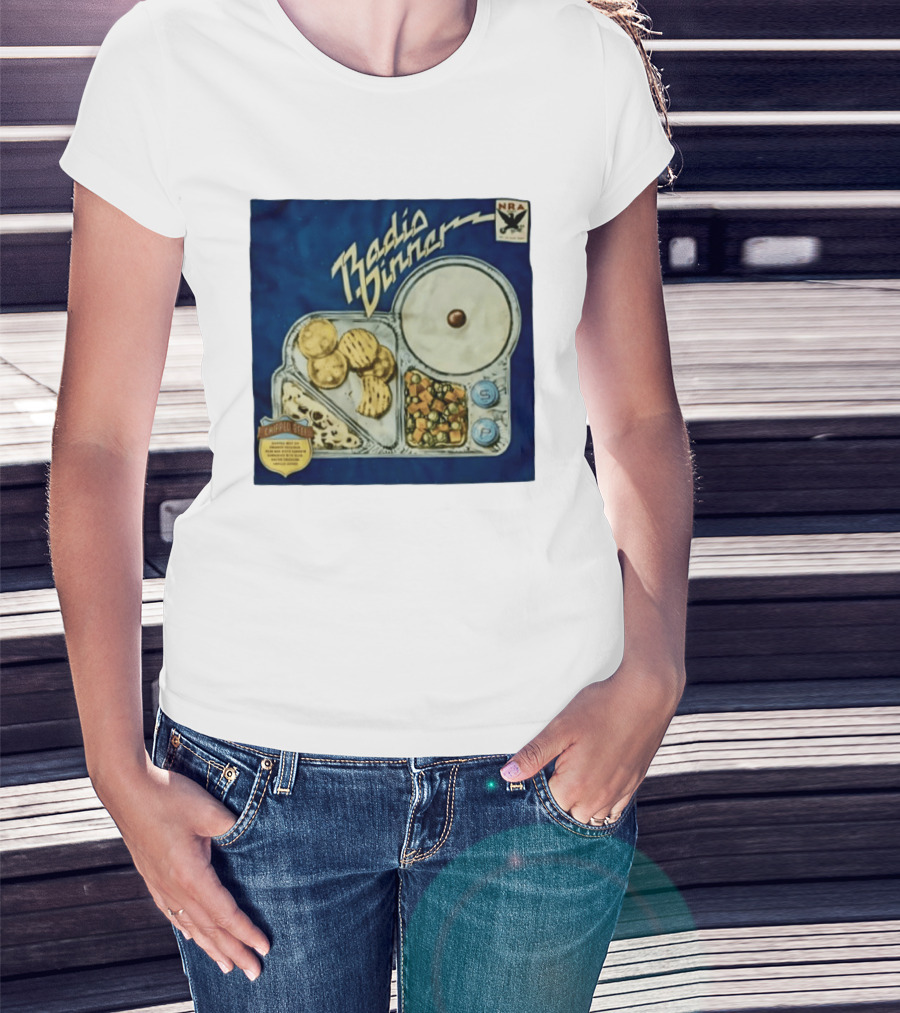 Radio Dinner Chipped Beef NRA Food Tray T-Shirt