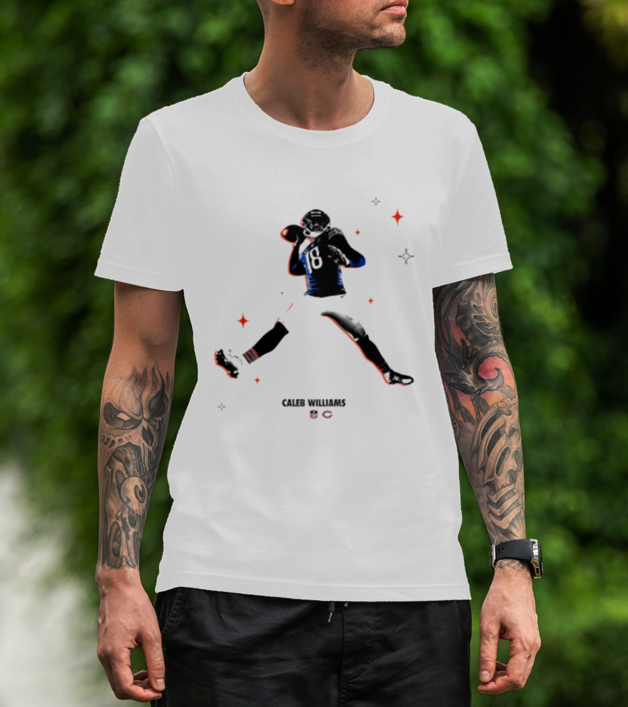 Caleb Williams Chicago Bears Fly Air Jordan 8 Pose T-Shirt