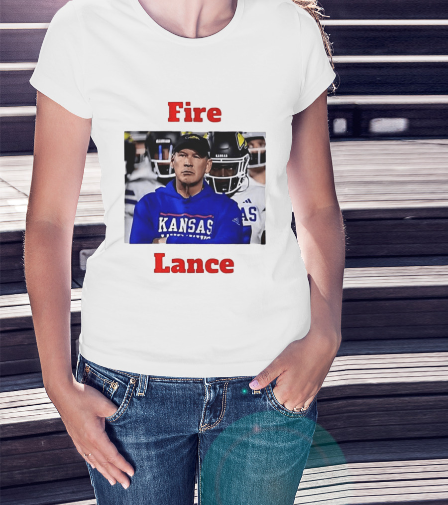 Fire Lance Kansas Jayhawks Football Coach Kansas T-Shirt