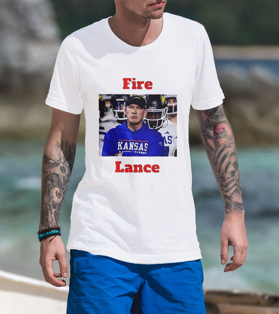 Fire Lance Kansas Jayhawks Football Coach Kansas T-Shirt