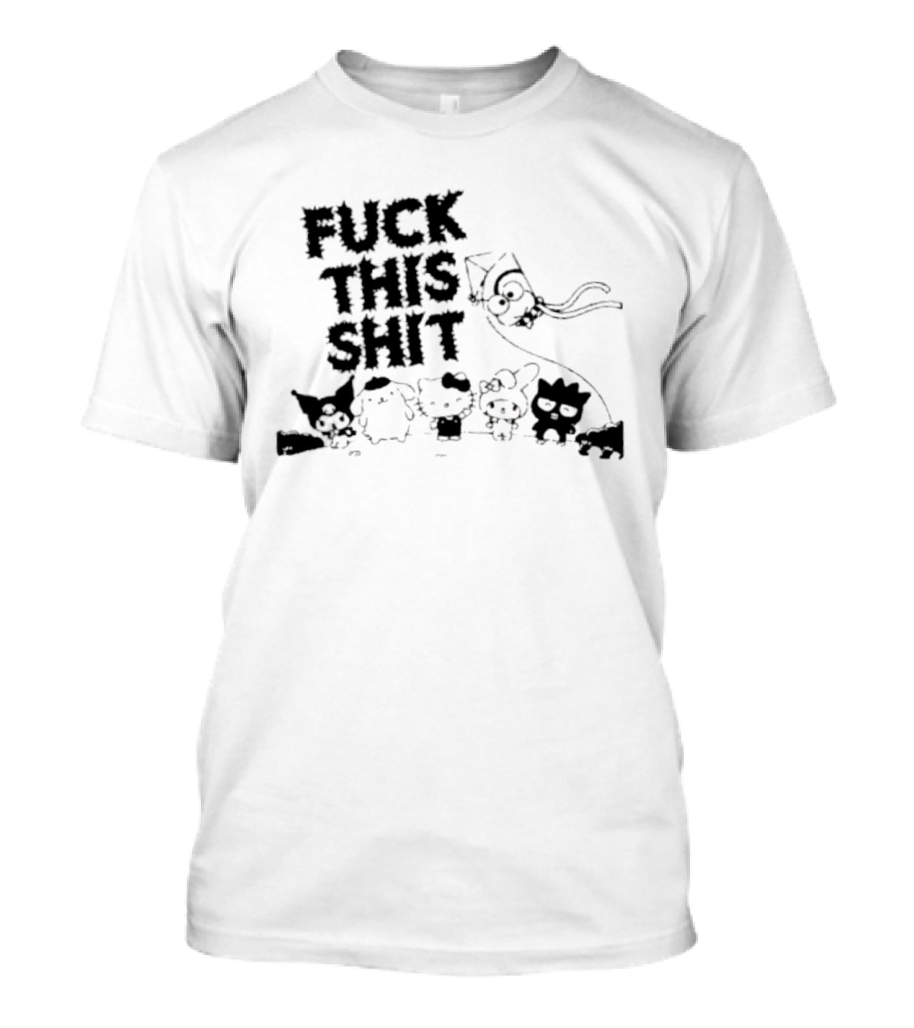 Sanrio Hello Kitty Characters 'Fuck This Shit' Cartoon T-Shirt