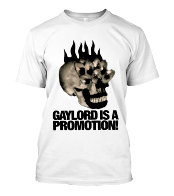 Gaylord Is A Promotion Skull Flamed Spikes Sarcastic T-Shirt