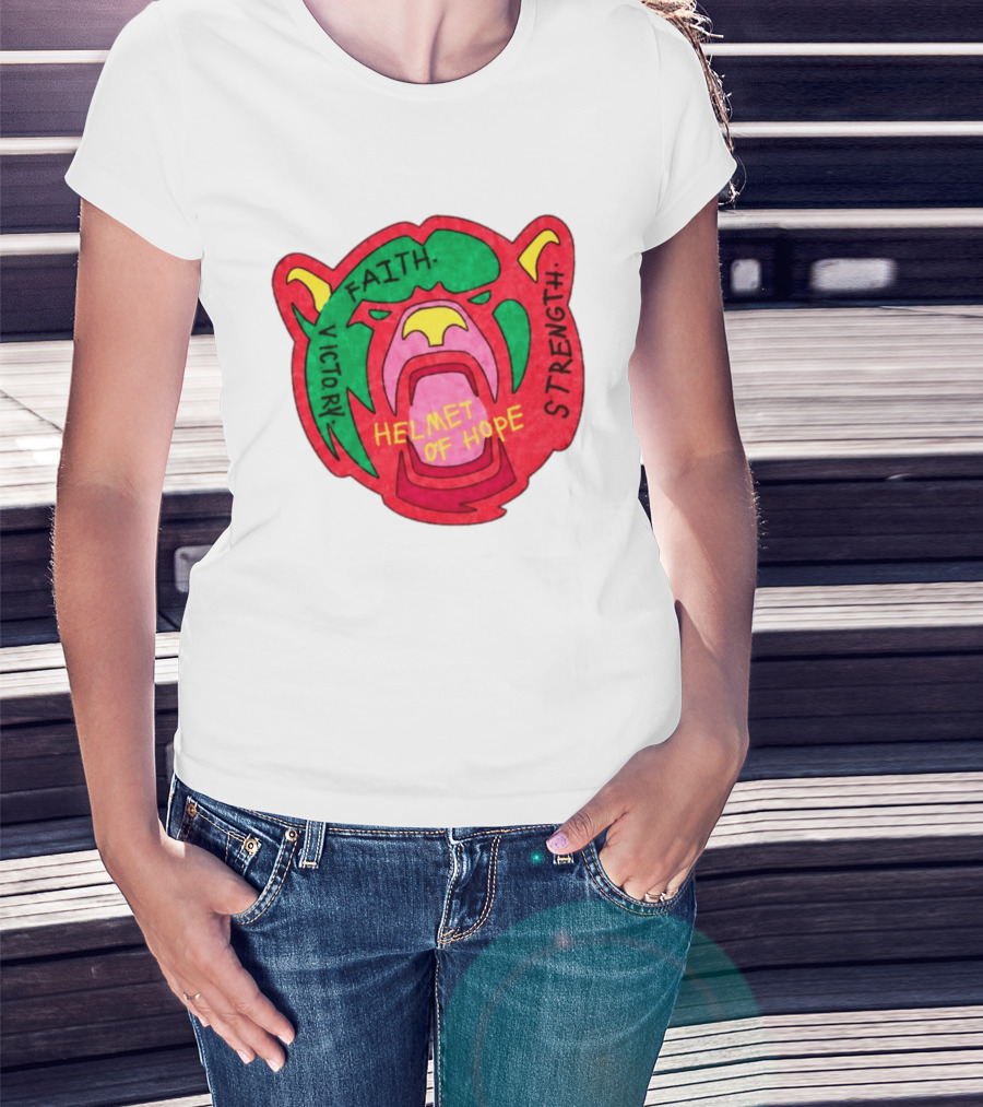 Helmet Of Hope Faith Victory Strength Baylor Football Bear T-Shirt