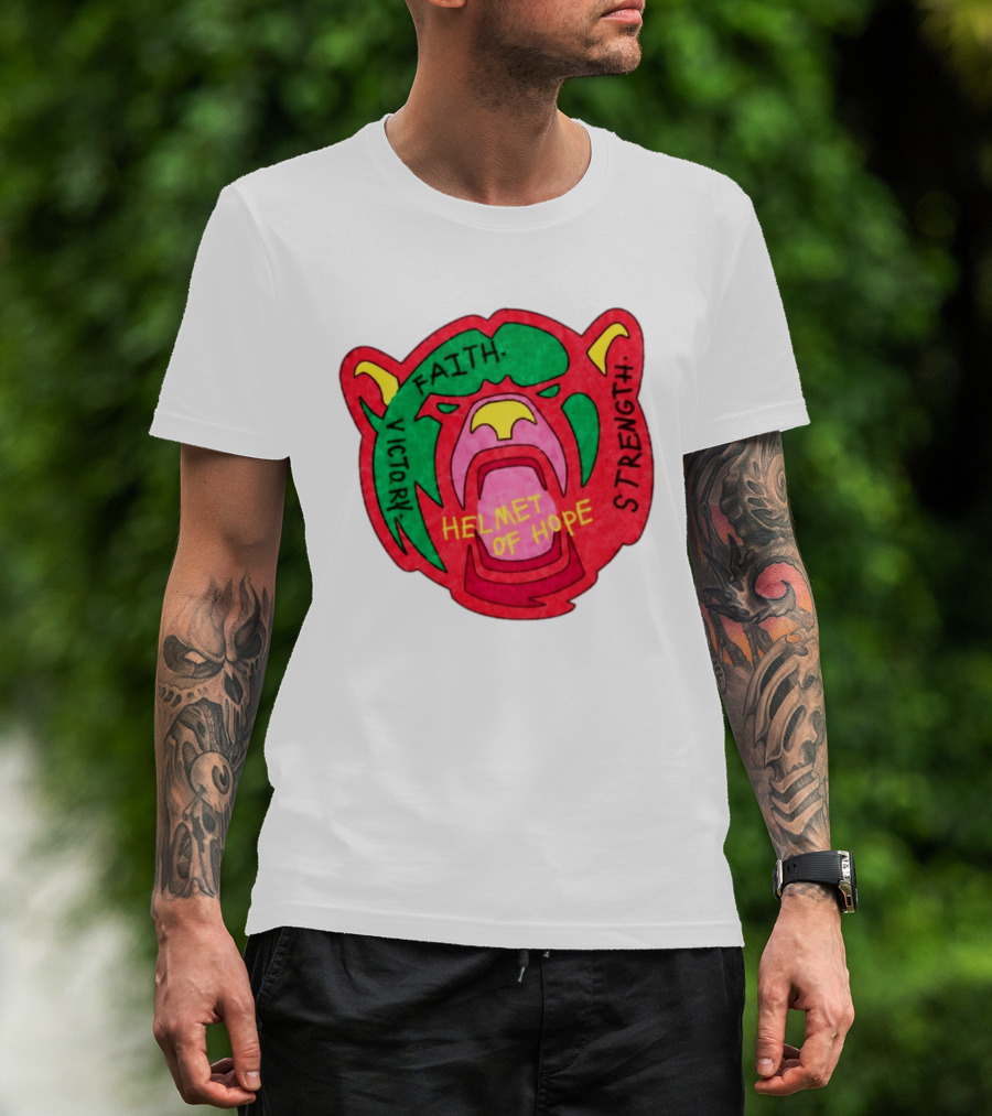 Helmet Of Hope Faith Victory Strength Baylor Football Bear T-Shirt
