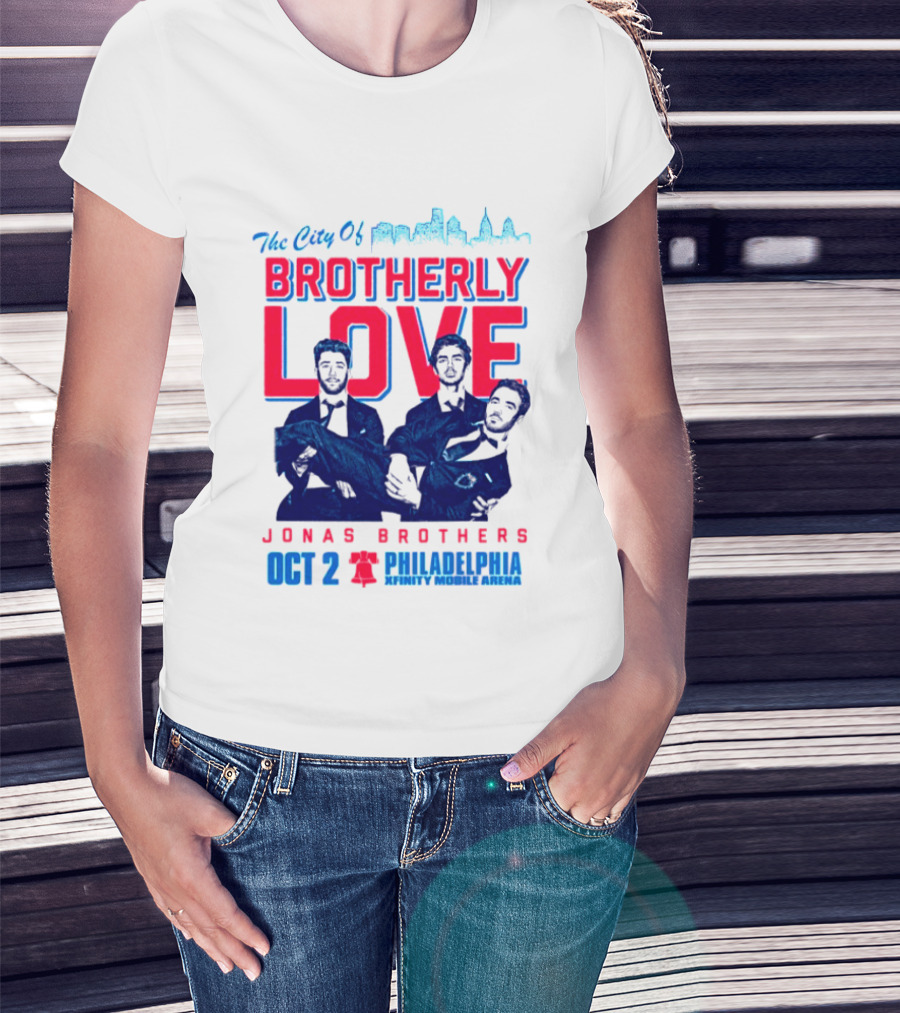 Jonas Brothers The City Of Brotherly Love Philadelphia Oct 7 Xfinity Live Arena T-Shirt