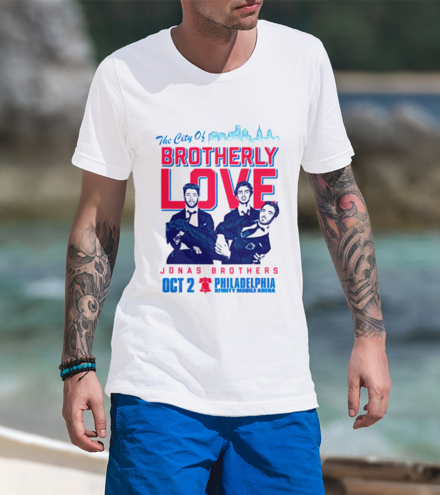 Jonas Brothers The City Of Brotherly Love Philadelphia Oct 7 Xfinity Live Arena T-Shirt