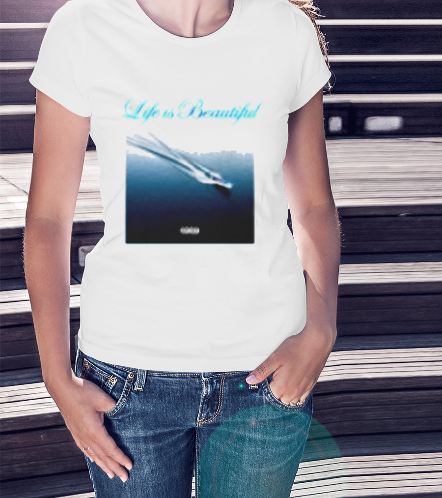 Life Is Beautiful Album White Larry June Shop T-Shirt