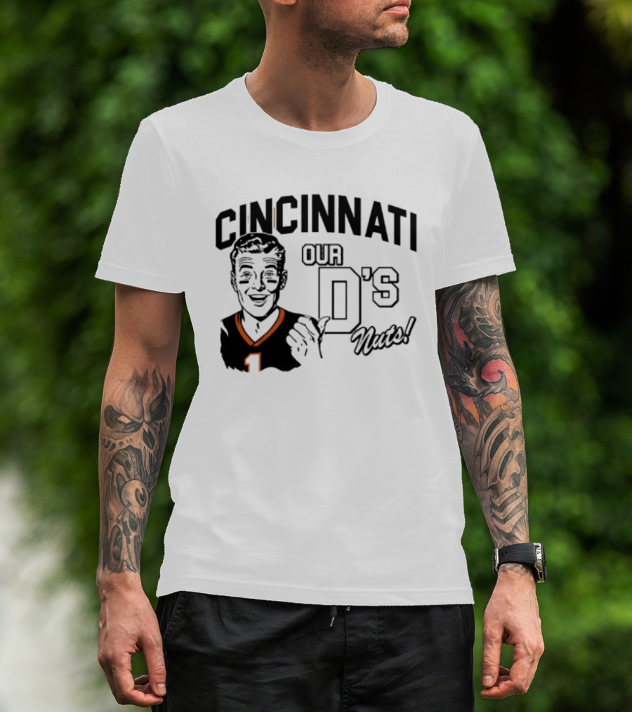 Cincinnati Our D's Nuts Football Orange Bengals T-Shirt