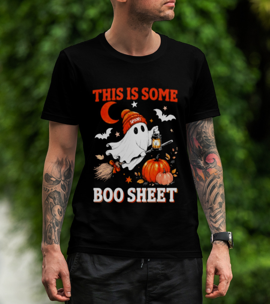 This Is Some Boo Sheet Spooky Ghost Lantern Pumpkin Halloween T-Shirt