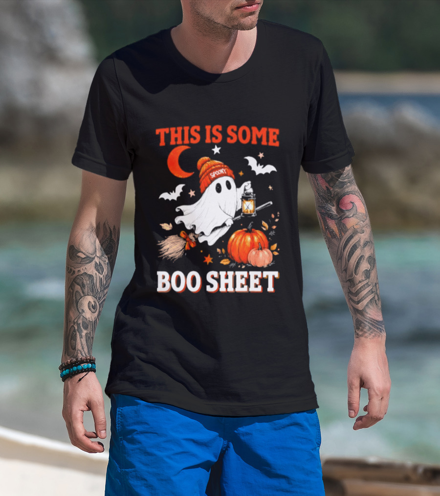 This Is Some Boo Sheet Spooky Ghost Lantern Pumpkin Halloween T-Shirt