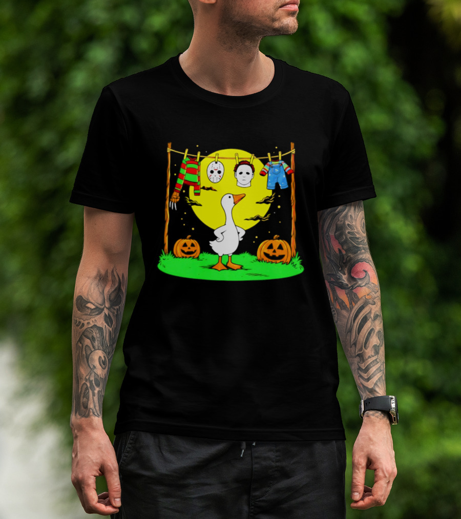 Goose Horror Halloween '26 Pumpkin Jason Freddy Chucky Outfits T-Shirt