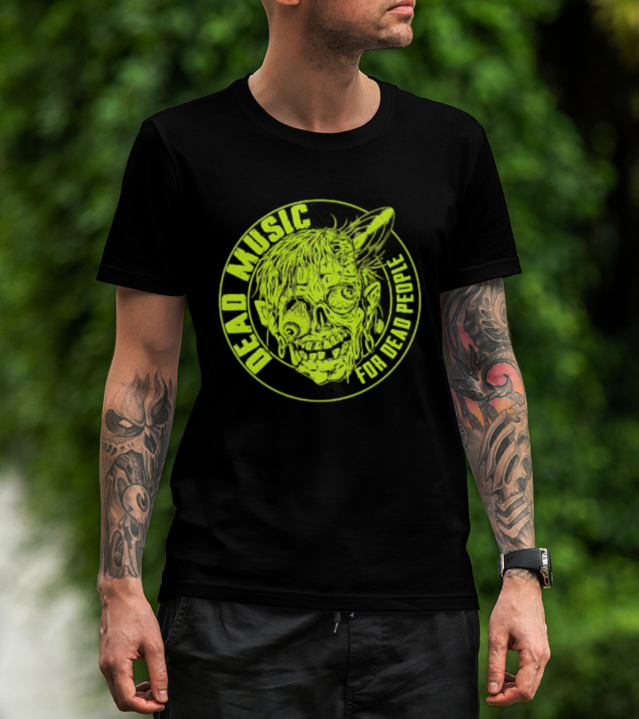 Zombie Vinyl Record Dead Music For Dead People T-Shirt