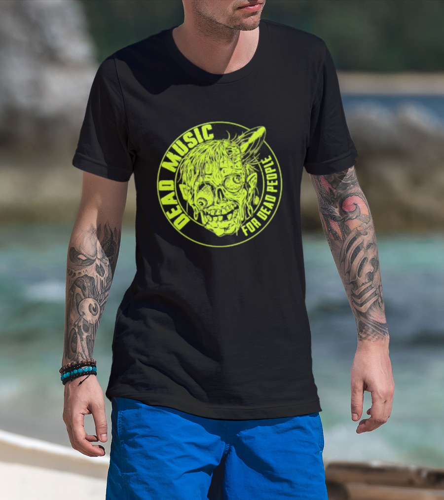 Zombie Vinyl Record Dead Music For Dead People T-Shirt