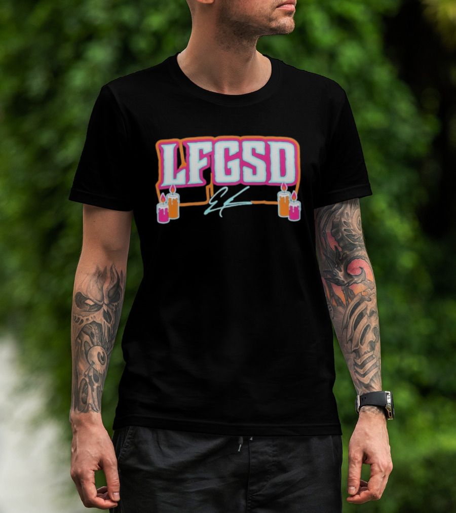 LFGSD Ethan San Diego Padres Candles T-Shirt
