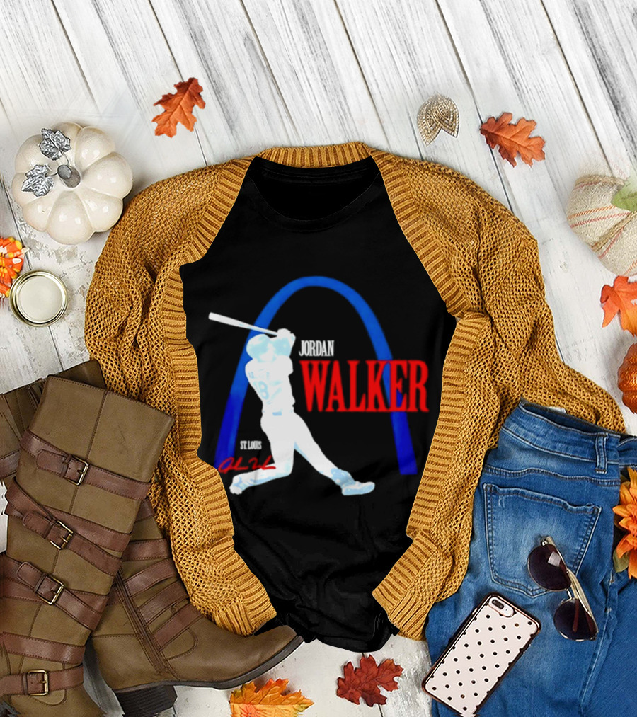 Jordan Walker St Louis Cardinals Gateway Arch Baseball Player T-Shirt