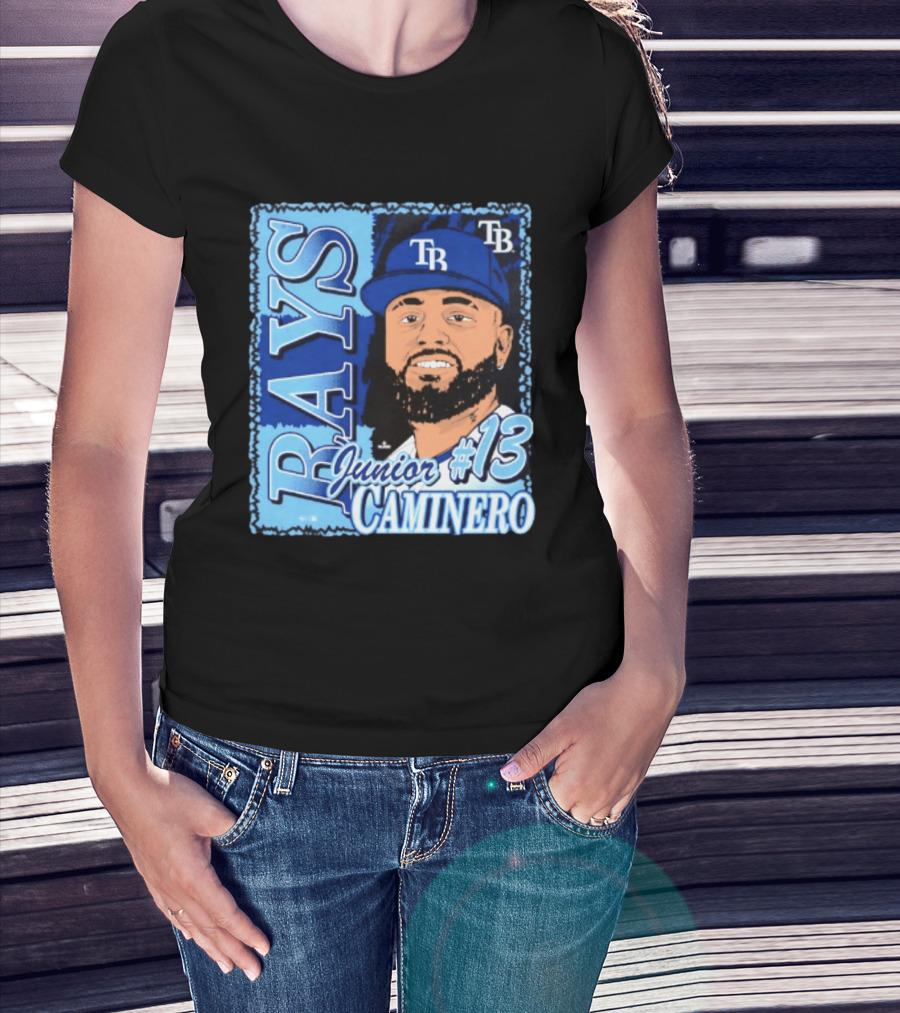 Junior Caminero #13 Tampa Bay Rays TB Player Profile T-Shirt