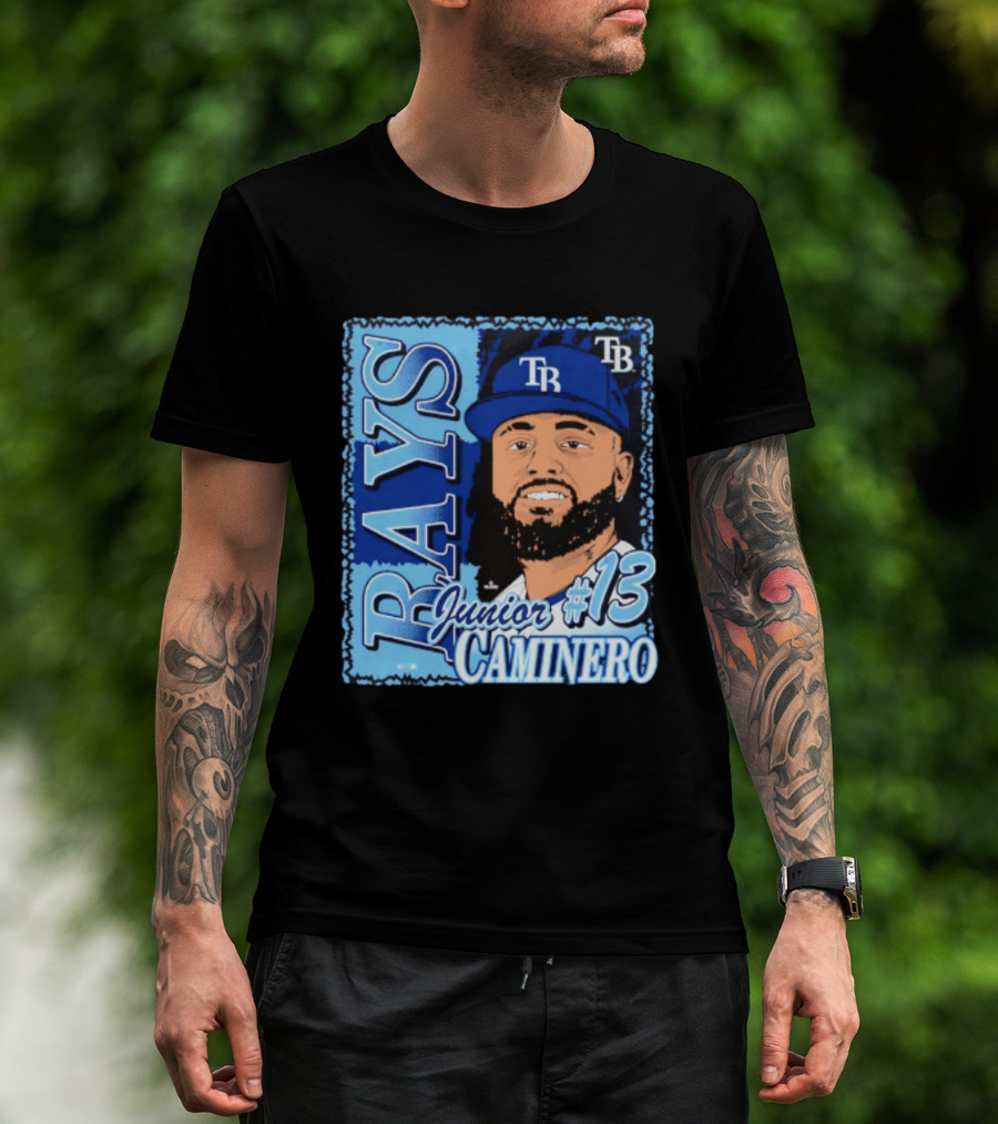 Junior Caminero #13 Tampa Bay Rays TB Player Profile T-Shirt