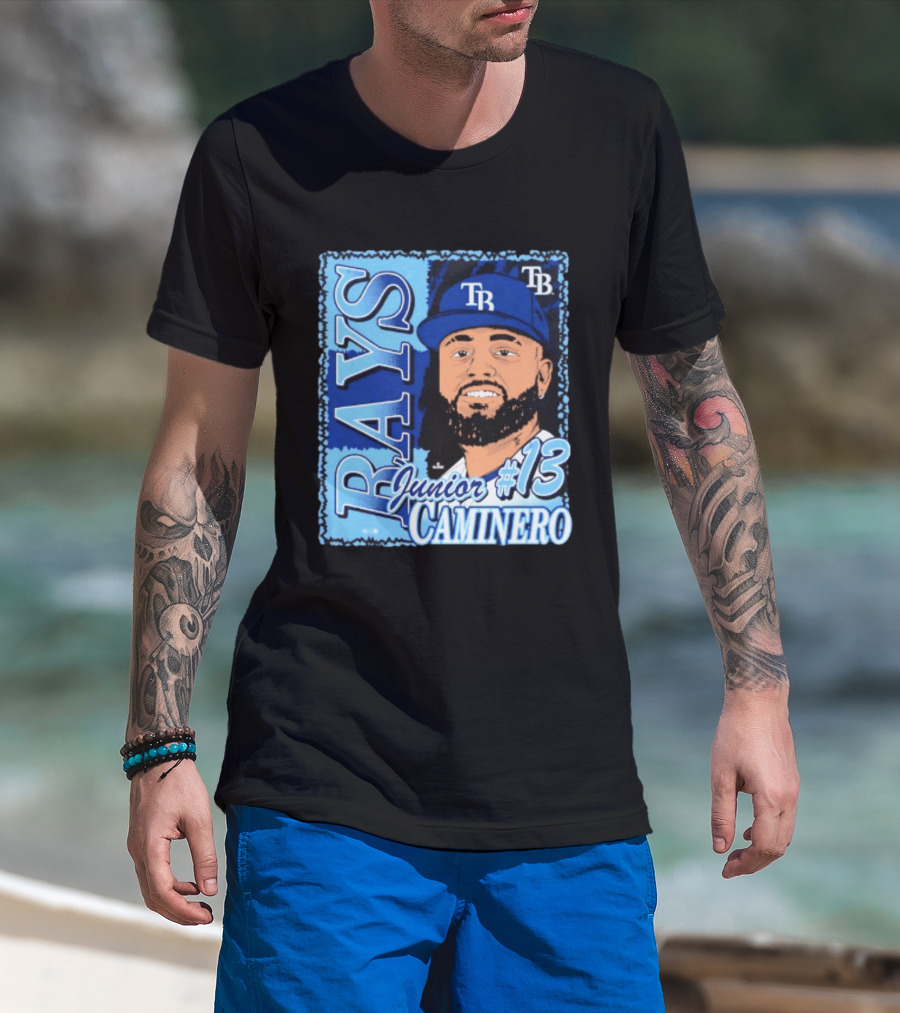 Junior Caminero #13 Tampa Bay Rays TB Player Profile T-Shirt