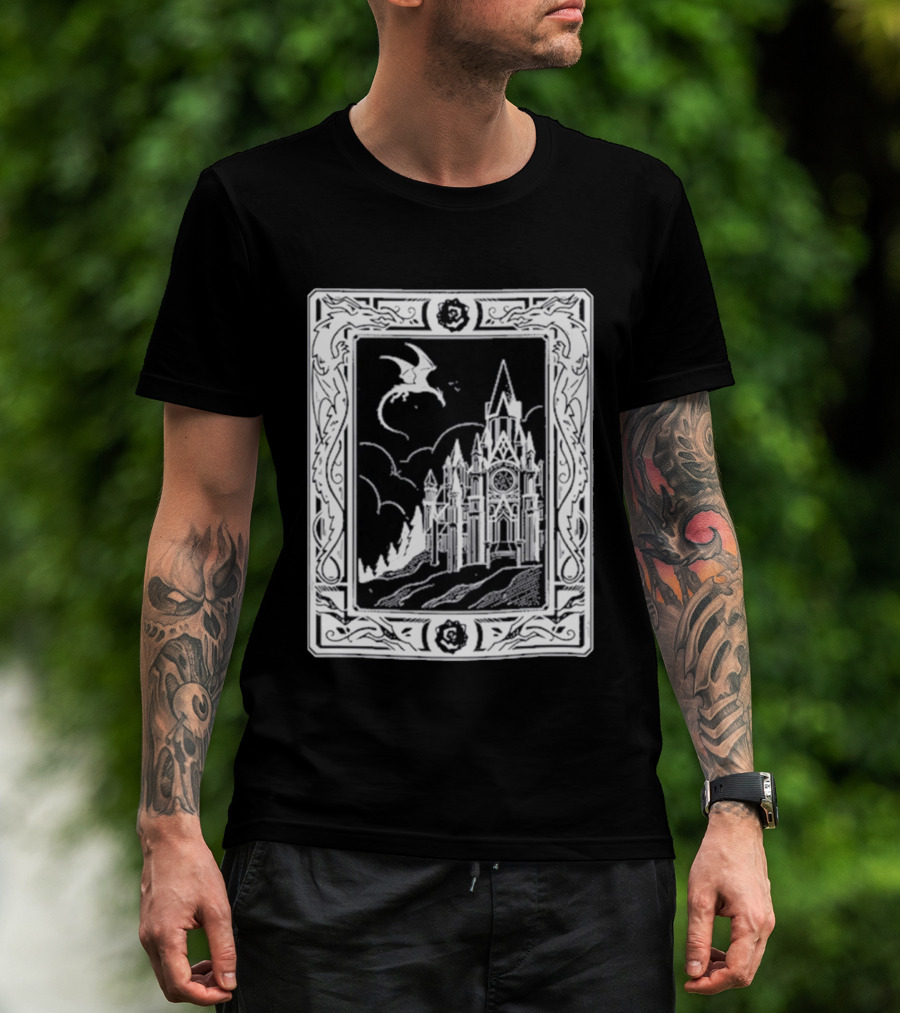 GeminiTay Castle Dragon Gothic Fantasy T-Shirt
