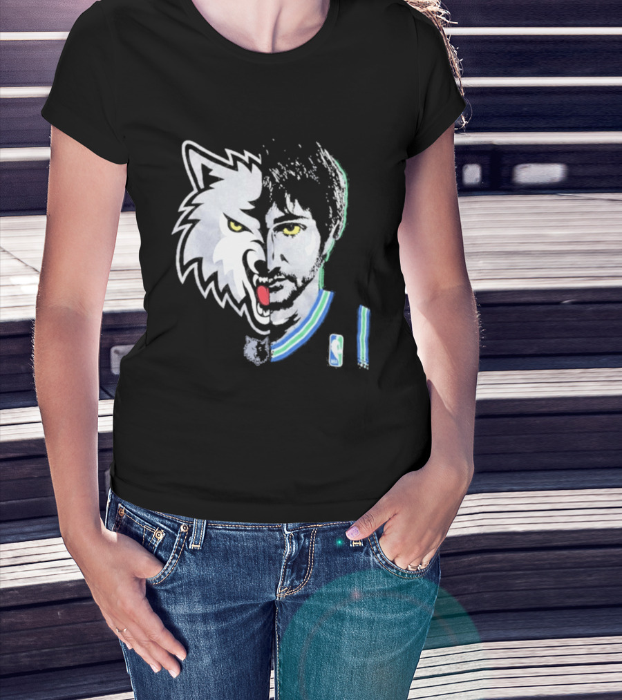Majestic Ricky Rubio Minnesota Timberwolves NBA Game Face T-Shirt