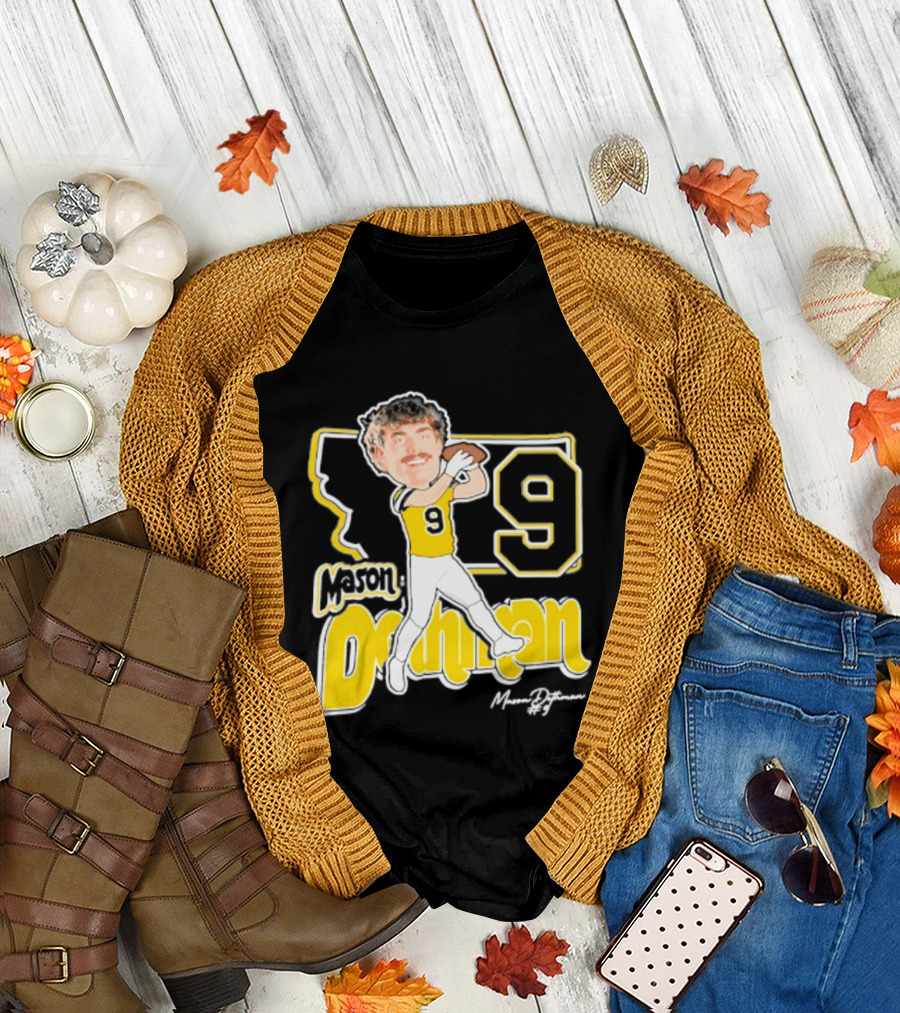 Mason Dethman Montana State Bobcats Caricature 2026 Number 9 Football T-Shirt