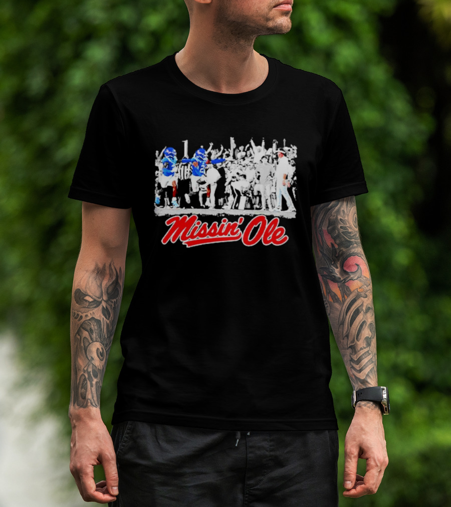 Missin Ole Miss Football Sideline Game Day Enthusiasts T-Shirt