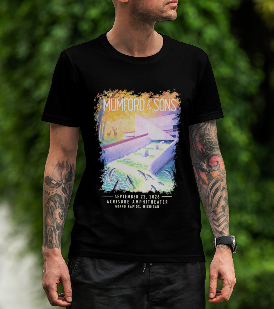 Mumford And Sons Acrisure Amphitheater September 22 2026 Grand Rapids MI Concert Event T-Shirt