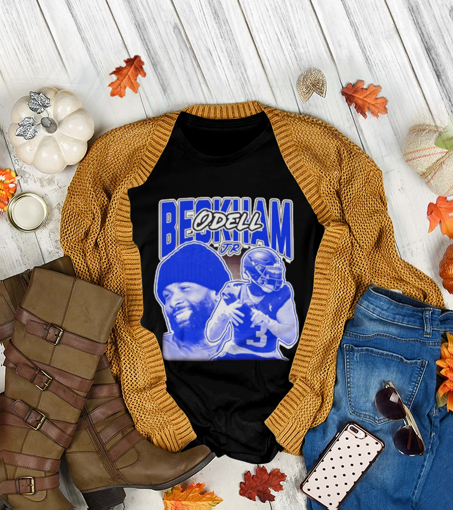 Odell Beckham Jr New York Giants Beckham JR Football Helmets Sports T-Shirt