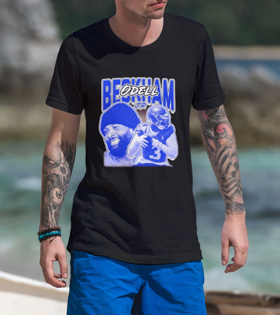 Odell Beckham Jr New York Giants Beckham JR Football Helmets Sports T-Shirt