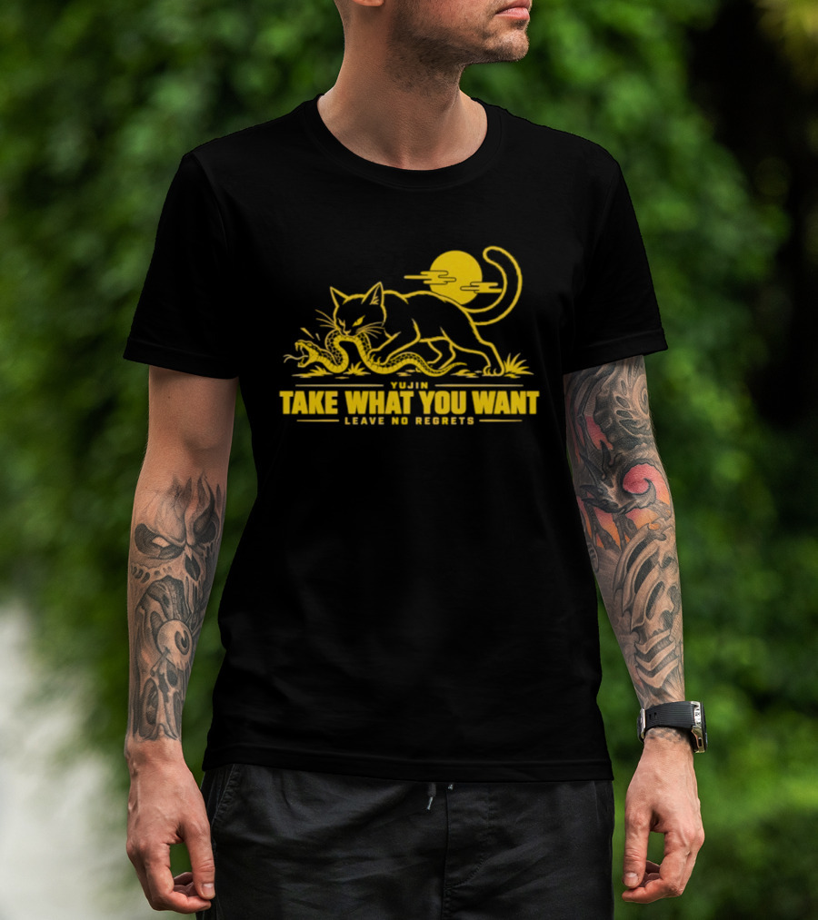 Yujin Take What You Want Leave No Regrets Cat And Snake Sun Scene T-Shirt