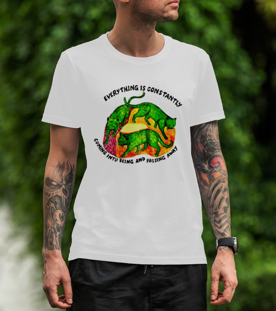 Everything Is Constantly Coming Into Being And Passing Away Cats Trio T-Shirt