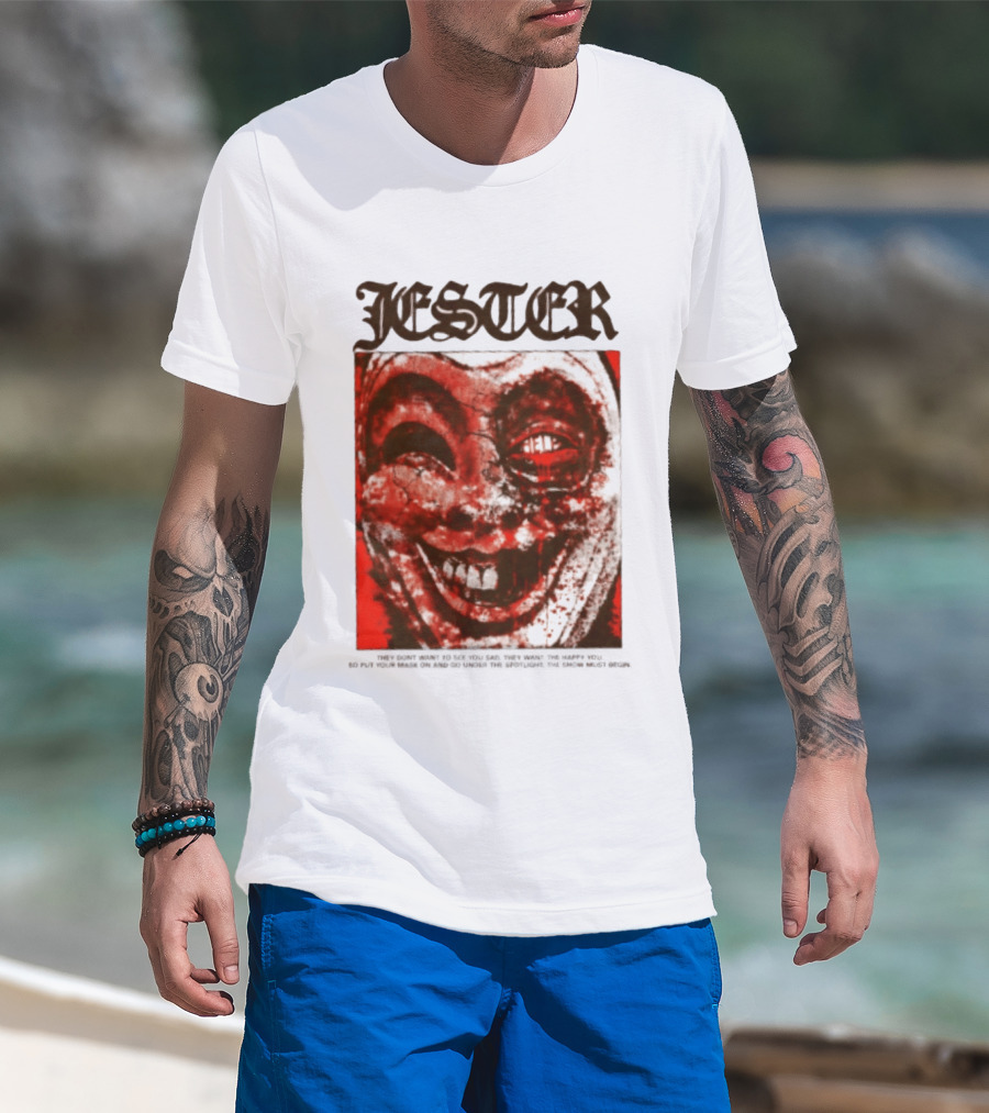 Jester Creepy Clown Help They Want The Happy You T-Shirt