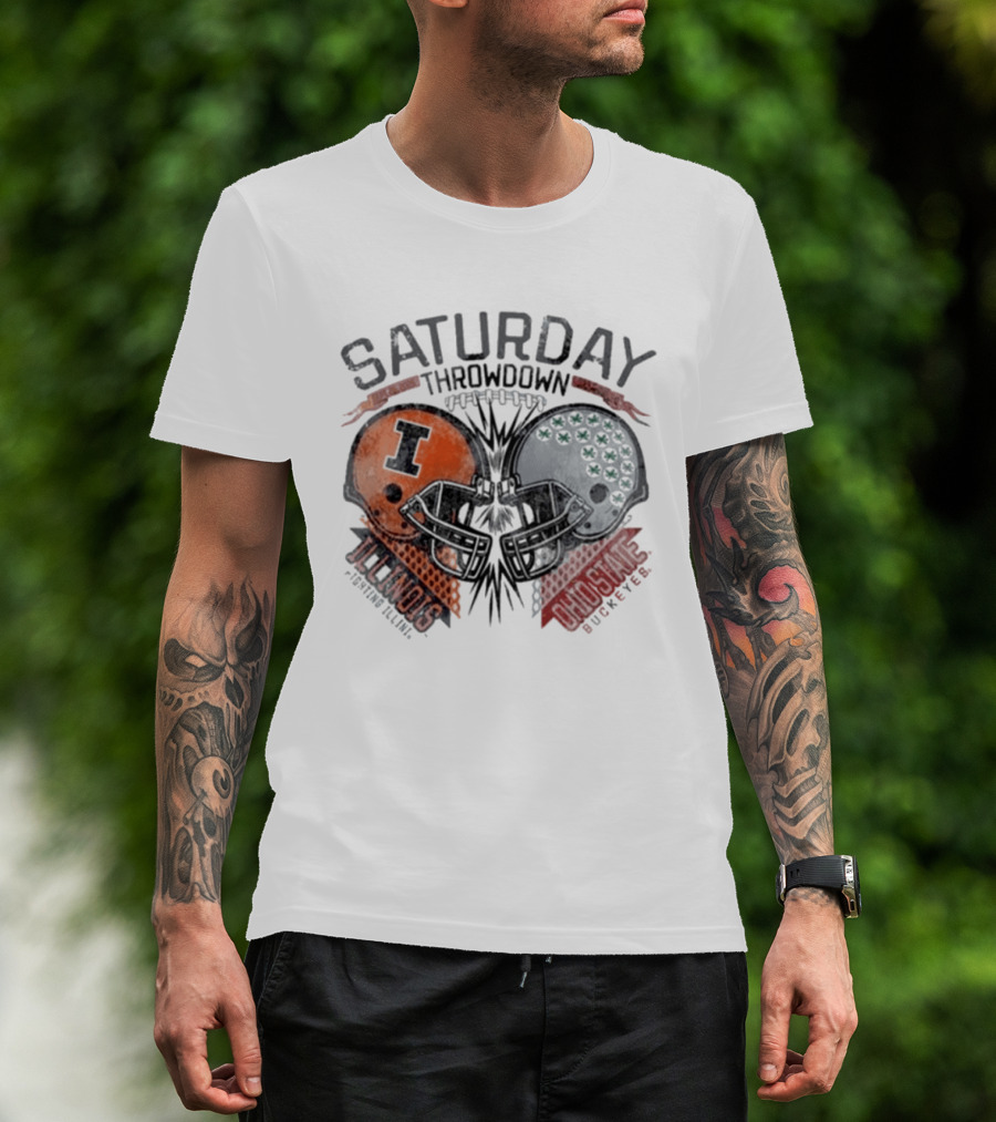 Ohio State Buckeyes Vs Illinois Fighting Illini Football Throwdown September 26 2026 Saturday T-Shirt
