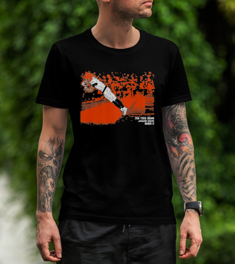 Ja'Marr Chase Ten Toes Down Touchdown Catch T-Shirt