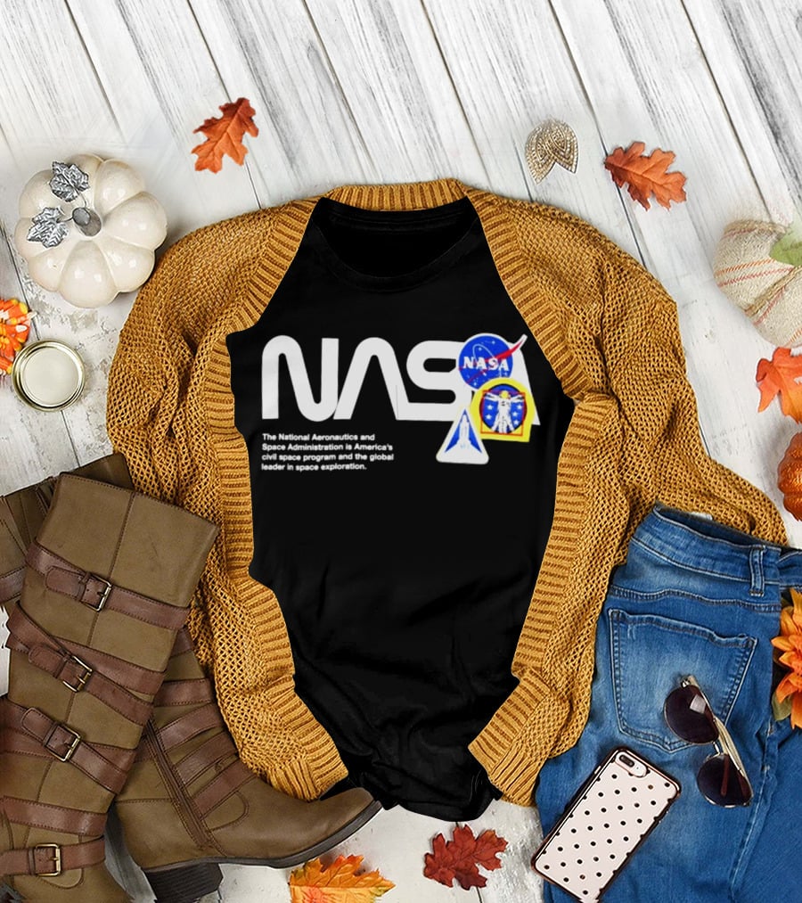 NASA Galaxy Essential Alpha Industries Store Iconic Space Patches T-Shirt