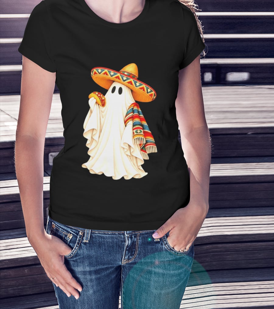 Me Ghosta Tacos Halloween Sombrero Ghost 2026 T-Shirt