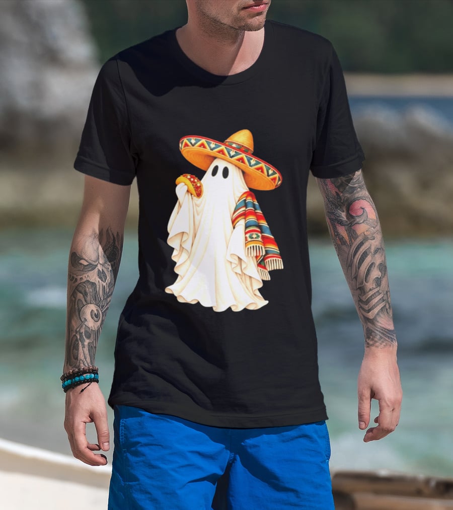 Me Ghosta Tacos Halloween Sombrero Ghost 2026 T-Shirt
