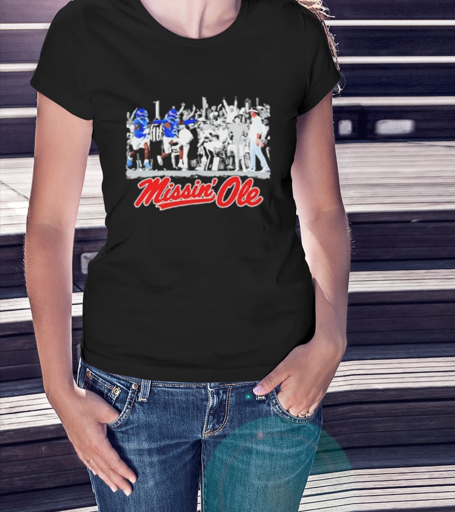 Missin' Ole Rebels Football Coach Mississippi T-Shirt