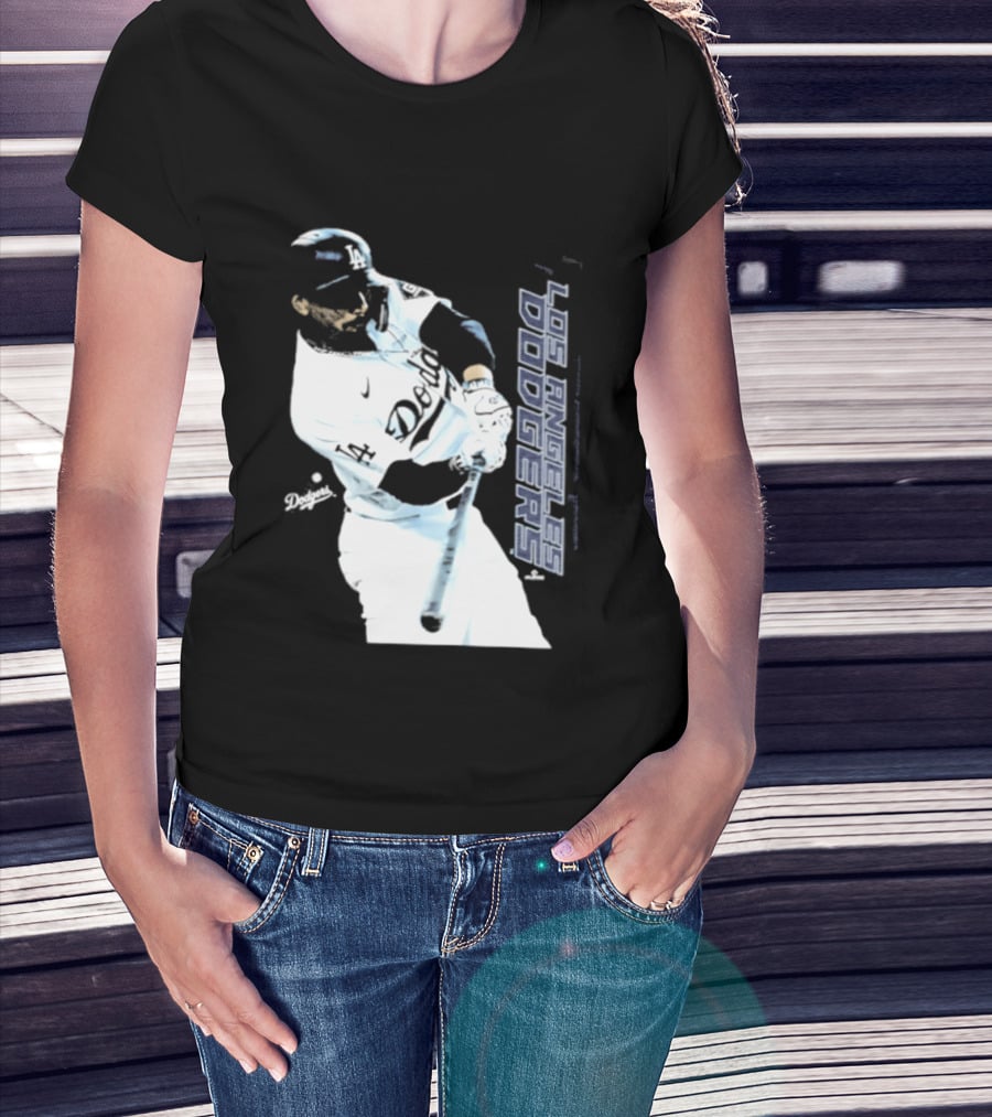 Mookie Betts Los Angeles Dodgers MLB Swing Action T-Shirt