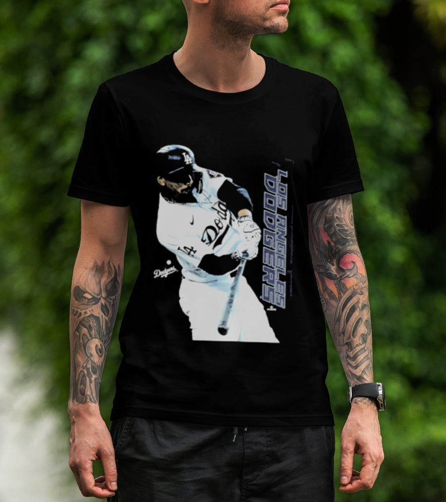 Mookie Betts Los Angeles Dodgers MLB Swing Action T-Shirt