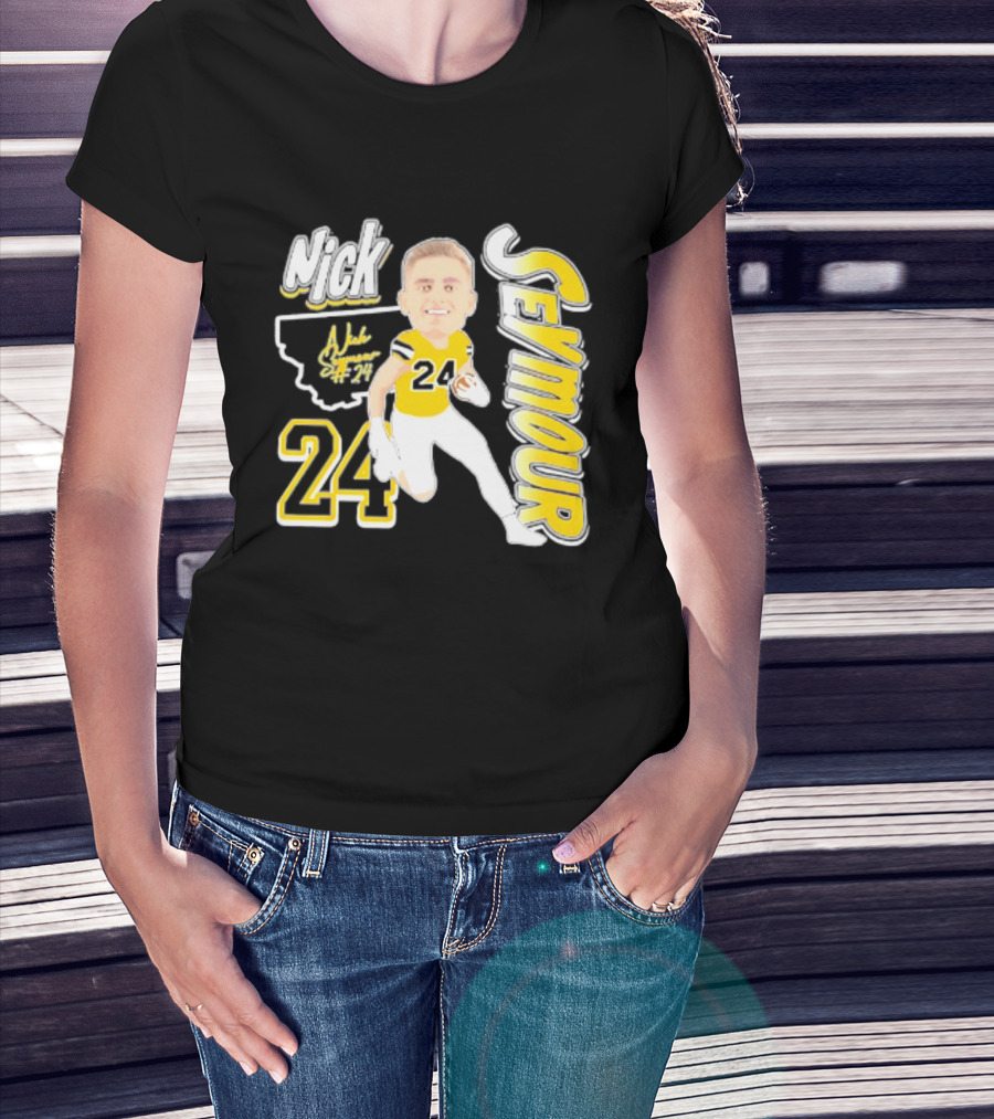 Nick Seymour Montana State Bobcats 2026 Player 24 Caricature T-Shirt